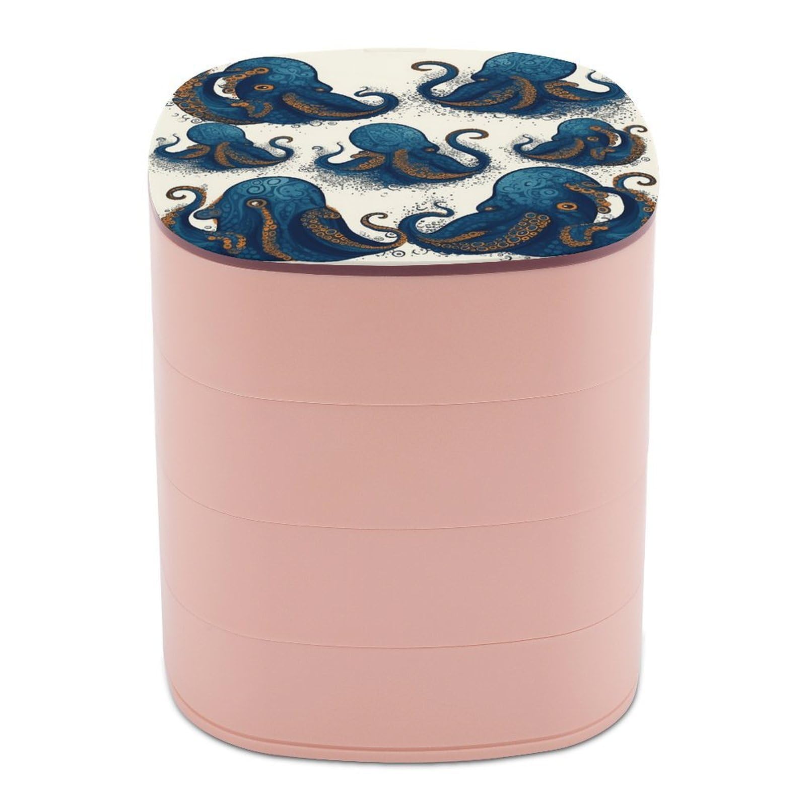 VstaDank 360° Rotating Tentacles Octopus Jewelry Box, Multi-Layer Large Capacity Jewelry Organizer for Earrings Necklaces Rings, Dustproof Desktop Storage Case for Women
