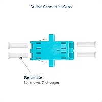 Vista 5 de Cable Matters 6-Pack, LC to LC UPC Duplex OM3/OM4 Multimode Fiber Optic Adapter, OM3/OM4 LCLC Fiber Coupler