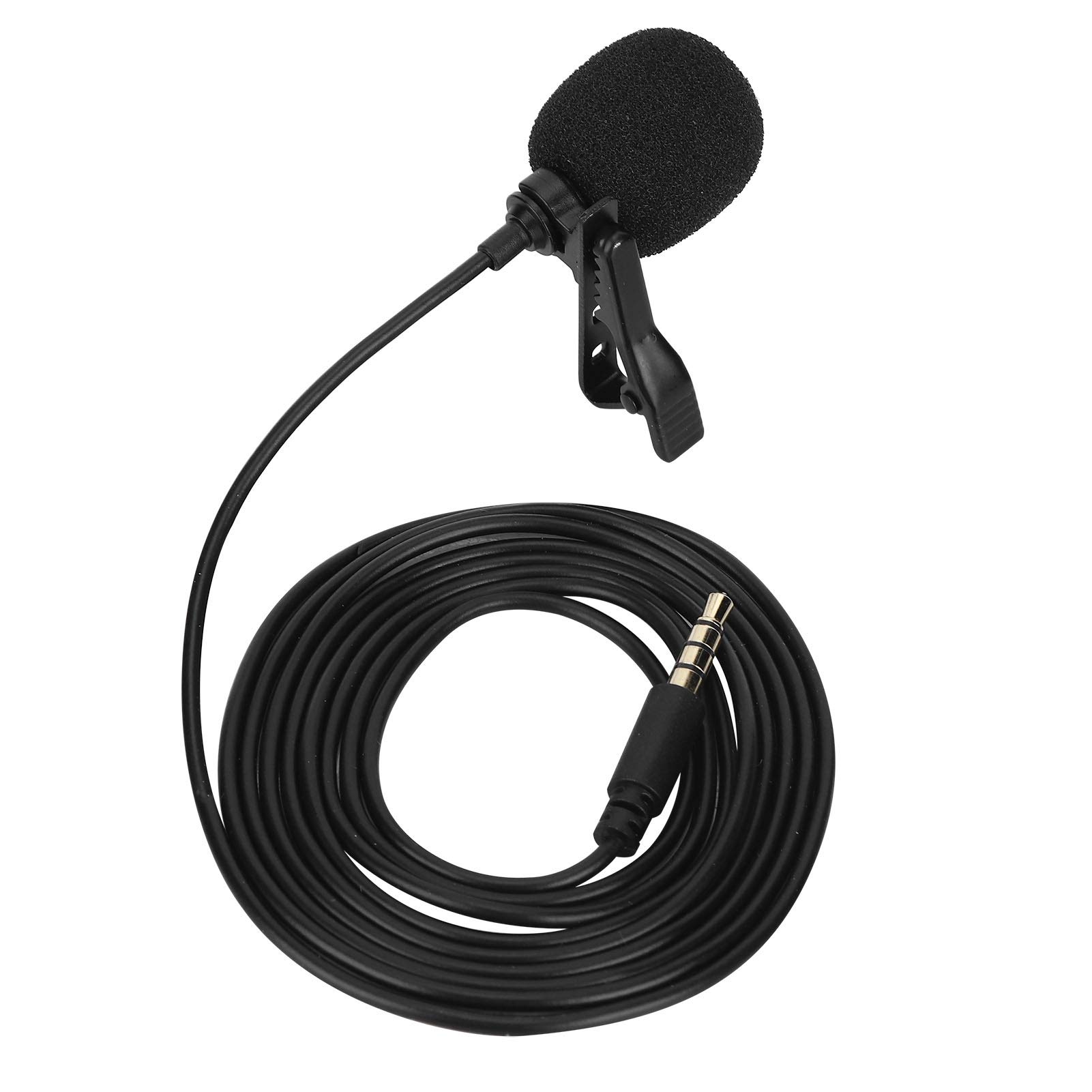 Pssopp Mini 3.5mm Lavalier Microphone, Clear Professional Audio for Smartphone or Laptop, Universal Compatibility, Plug and Play, Suitable for Realtime Interviews, Podcasts, Live (#1)
