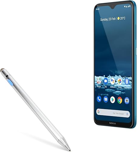BoxWave - Lápiz óptico compatible con Nokia 5.3, AccuPoint Active Stylus, lápiz óptico electrónico con punta ultra fina para Nokia 5.3, color