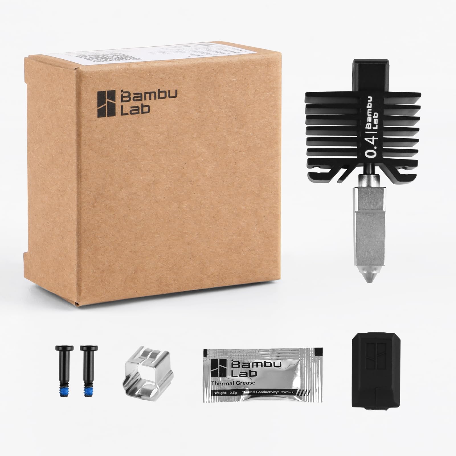 Bamboo Original 0.4mm Hardened Steel Nozzle Assembly Hotend Kit