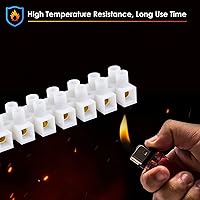 Vista 4 de ERKOON Paquete de 10/20 Bloques de Terminales, Regleta de Terminales de Doble Fila de 12 Posiciones, Terminal de Tornillo, Bloque de Barrera