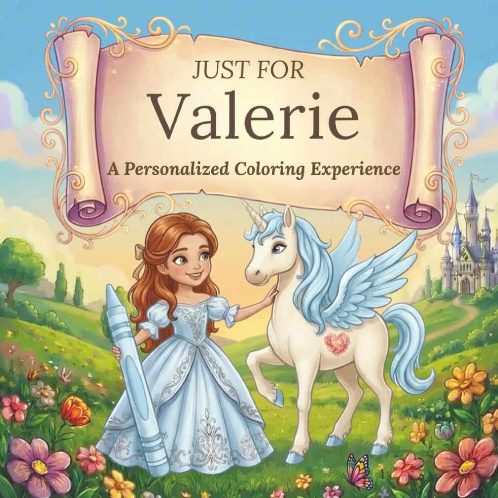 Just for Valerie: A Personalized Coloring Experience: 50 total coloring pages | 28 coloring pages featuring Valerie's name | 22 coloring pages themed for girls (Personalized Coloring Book Series)