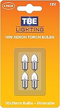 TBE LIGHTING 18V Xenon Torch Replacement Bulbs Energy Saving Compatible with Makita Lights 18 Volt / Base Socket P13.5S White Light for Headlights, Torches, Torches
