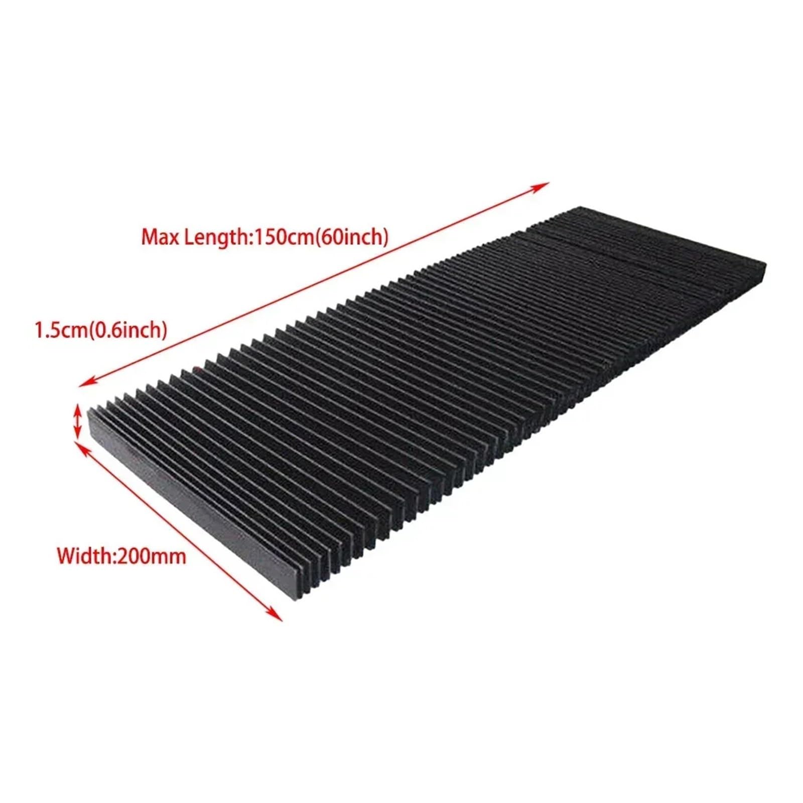 CNC-Maschinenschutz-Staubtuch 1pc CNC Maschine Werkzeug Abdeckung Tuch Fräsen Flexible Schutz Flache Akkordeon Faltenbalg for Graveur(200mm)
