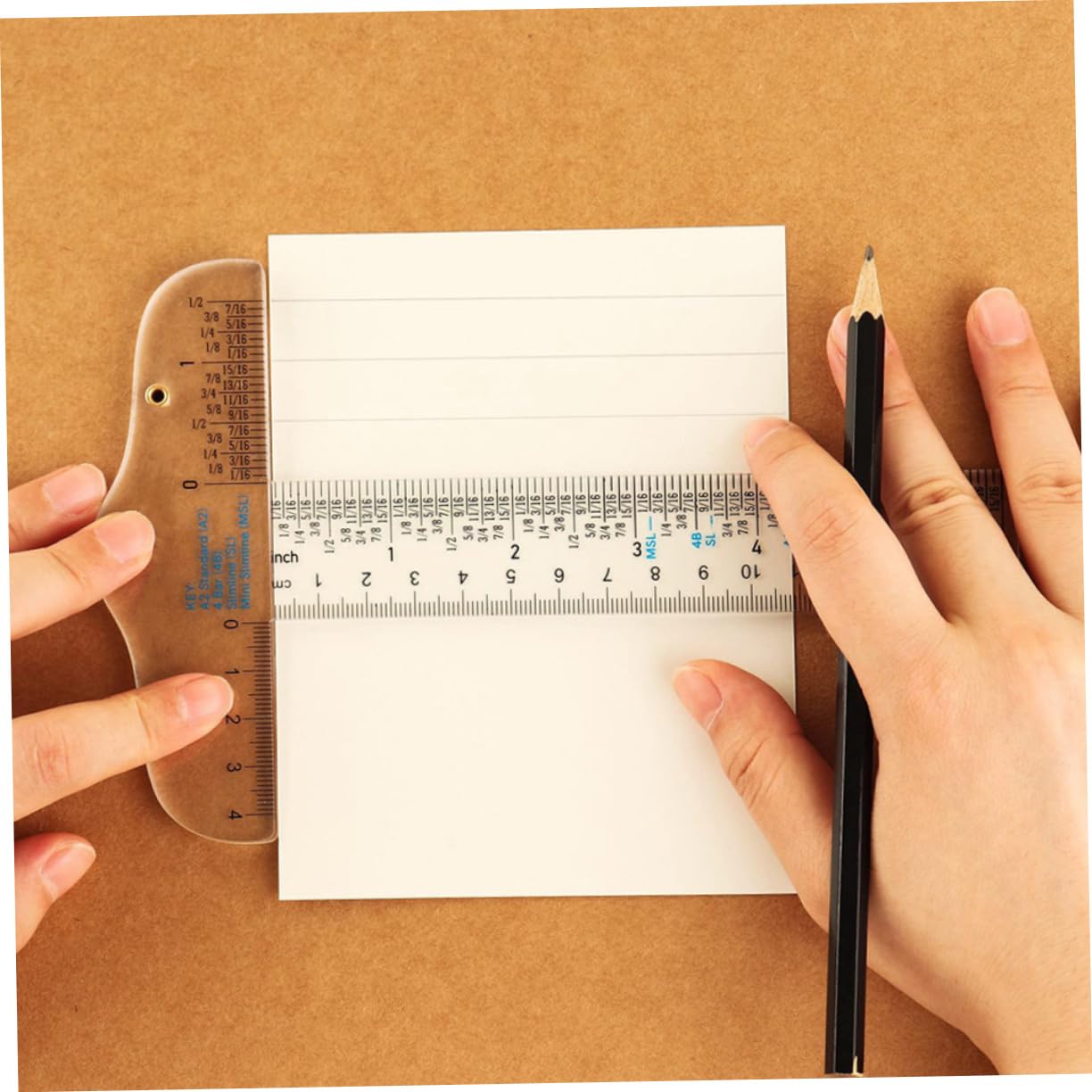 Artibetter 5pezzi Righello t Trasparente Plastica Per Cucito e Disegno Strumento Di Misurazione Leggero e Compatto Per Progetti Di Artigianato e Patchwork