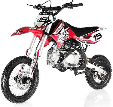 HHH Apollo DB X15 125cc Dirt Bike 4 Speed Manual 14" Wheel Kids Youth Gas Bike-Red