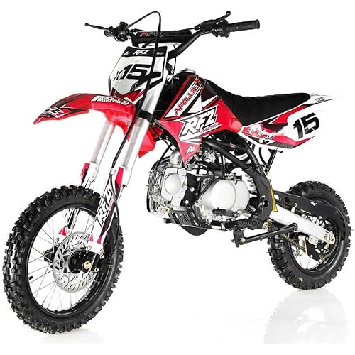 HHH Apollo DB X15 125cc Dirt Bike 4 Speed Manual 14" Wheel Kids Youth Gas Bike-Red