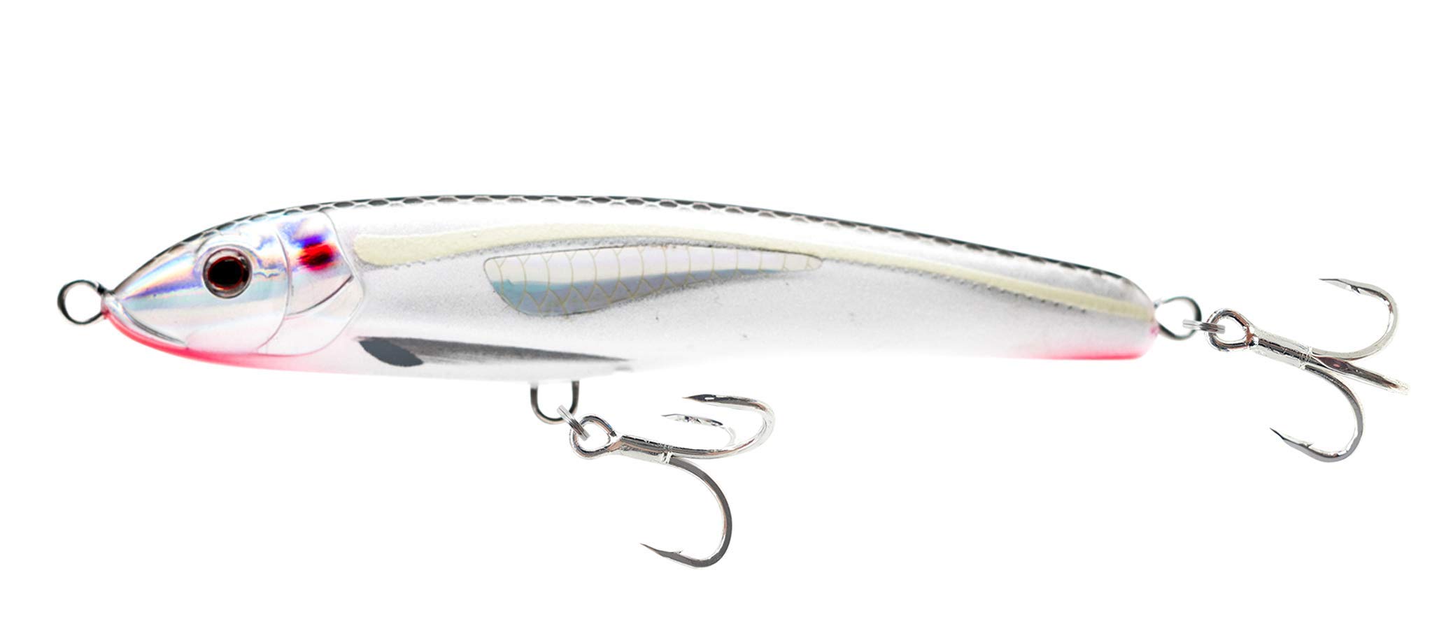 Nomad DesignRiptide Sinking - Surface Stickbait, BKK Diablo 5X Singles, 2/0,#4,#9/0 Hooks