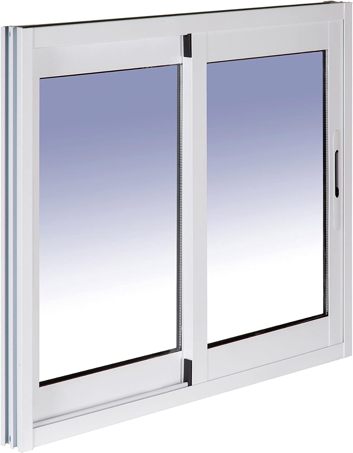 Ventanastock ALB0017L Ventana Aluminio 600x500 Corredera 2 hojas. con cristal carglass (Climalit Mate)