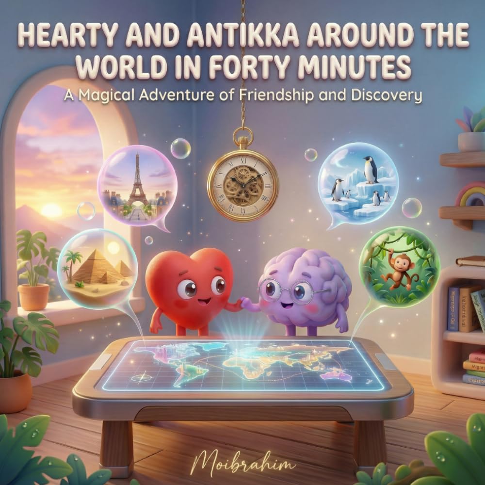 Hearty and Antikka: Around the World in Forty Minutes: A Magical Children's Adventure Story about Friendship and Discovery | Educational Bedtime Story for Kids Ages 4-8