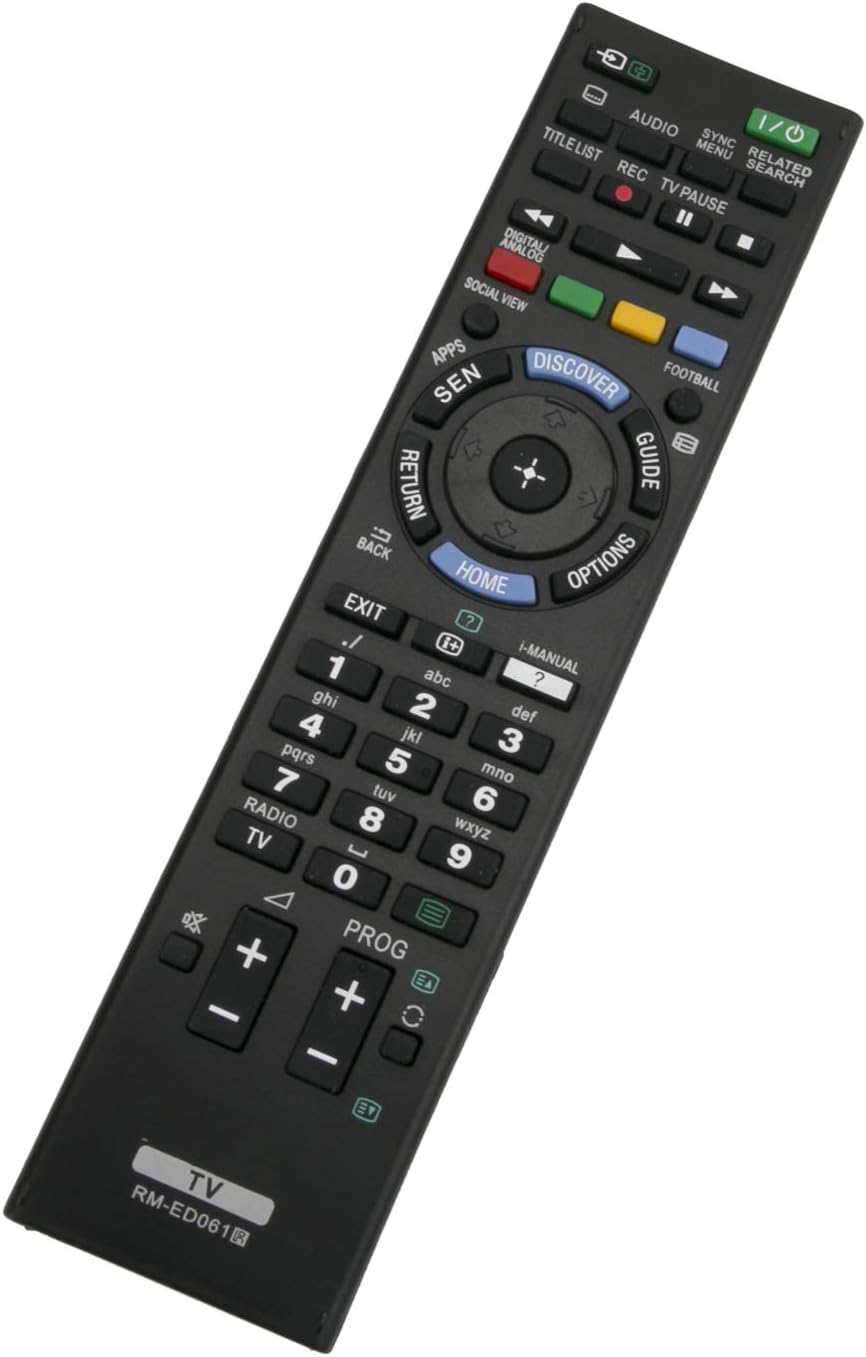 VINABTYRM-ED061 Remote Control for Sony Bravia KDL-42W706B, Kdl-32w706b, Kdl-42w705b, 32w705b, Kdl-55w815b, Kdl-50w815b, Kdl-55w805b, Kdl-50w805b, more