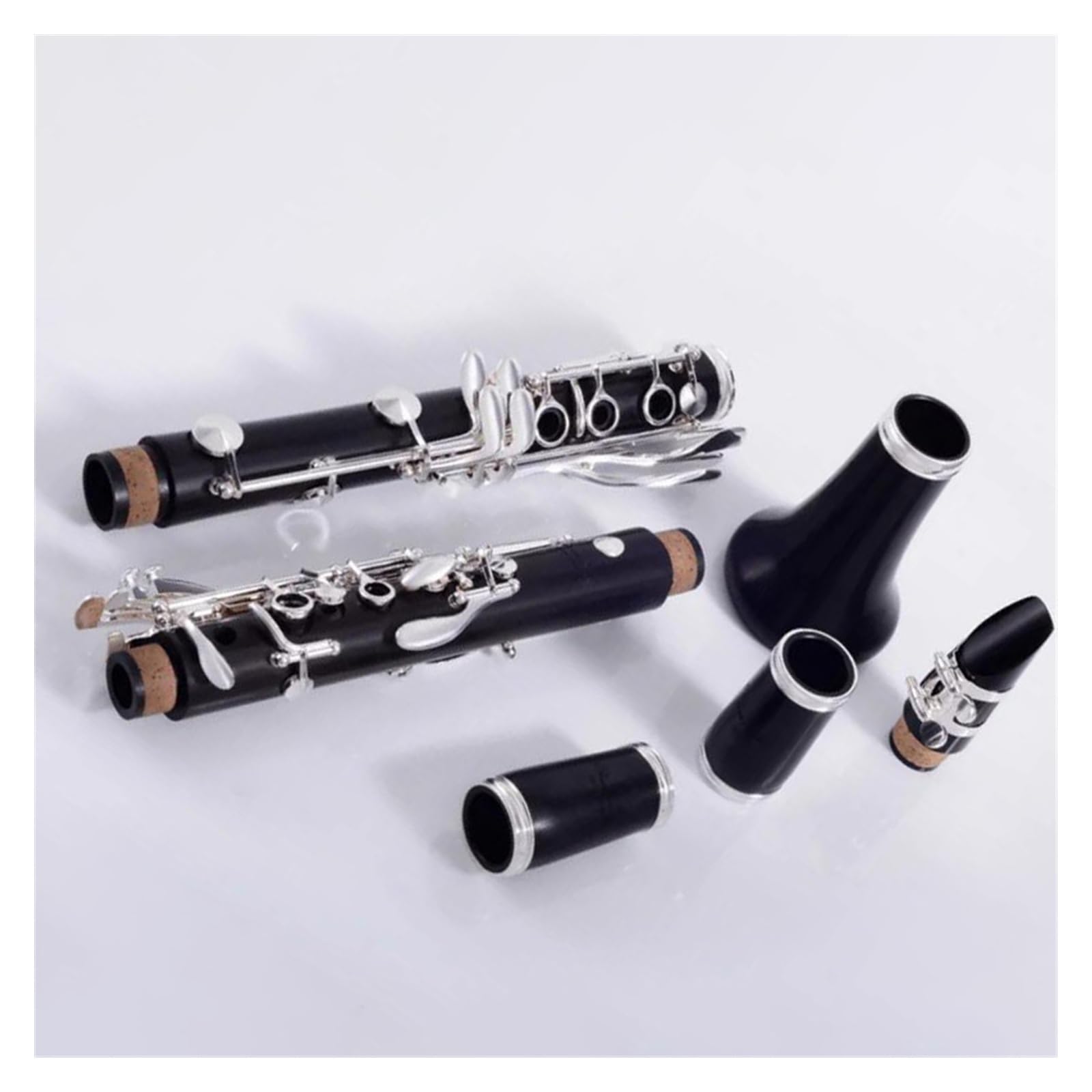 Corpo In Ebano Tono Sib 18 Tasti Chiavi Argentate Clarinetto In Legno Con Custodia E Accessori Clarinetto Set