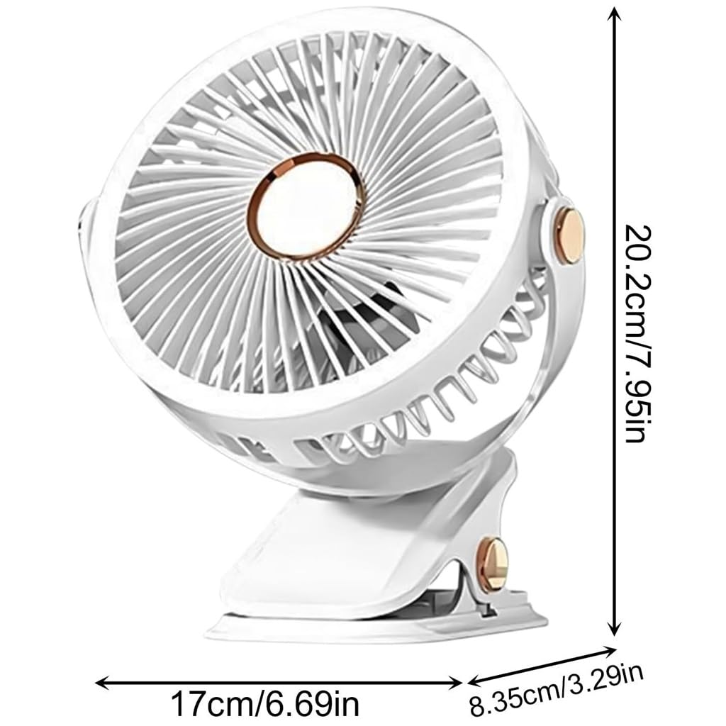 Przenośny wentylator biurkowy z możliwością ładowania USB-C 720°Ro(B)