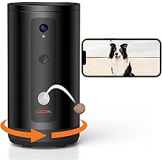 WOPET Dog Camera D01 Plus: 5G WiFi Pet Camera with Treat Tossing, 1080P HD with Night Vision for Pet Viewing, Two Way Audio Communication Designed for Dogs and Cats, Monitor Your Pet Remotely