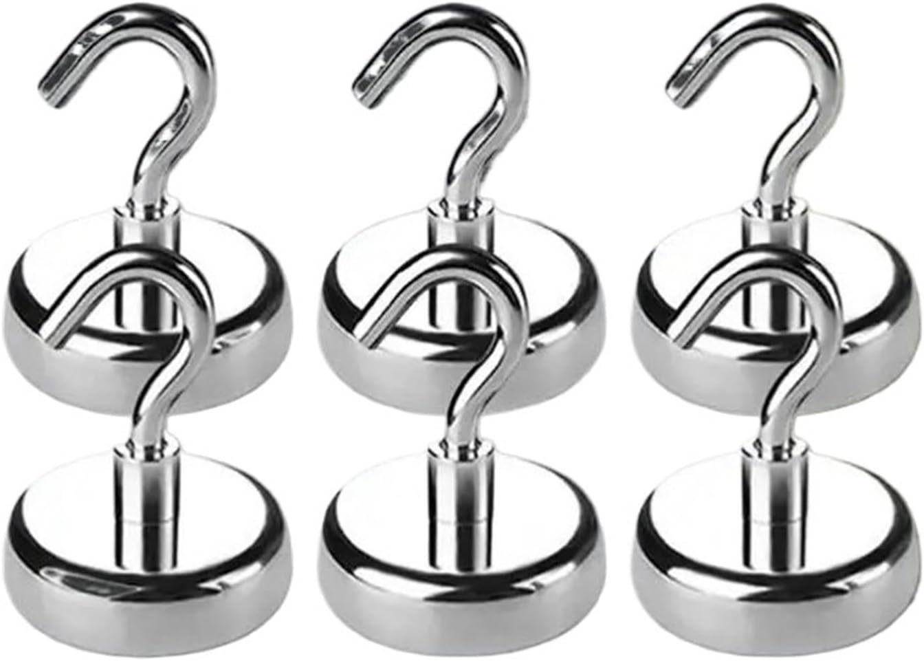 20PCS Strong Magnetic Hooks Multi-Purpose Storage Home Kitchen Bar Key Bathroom Hangers(E32-Max-Tension34kg)