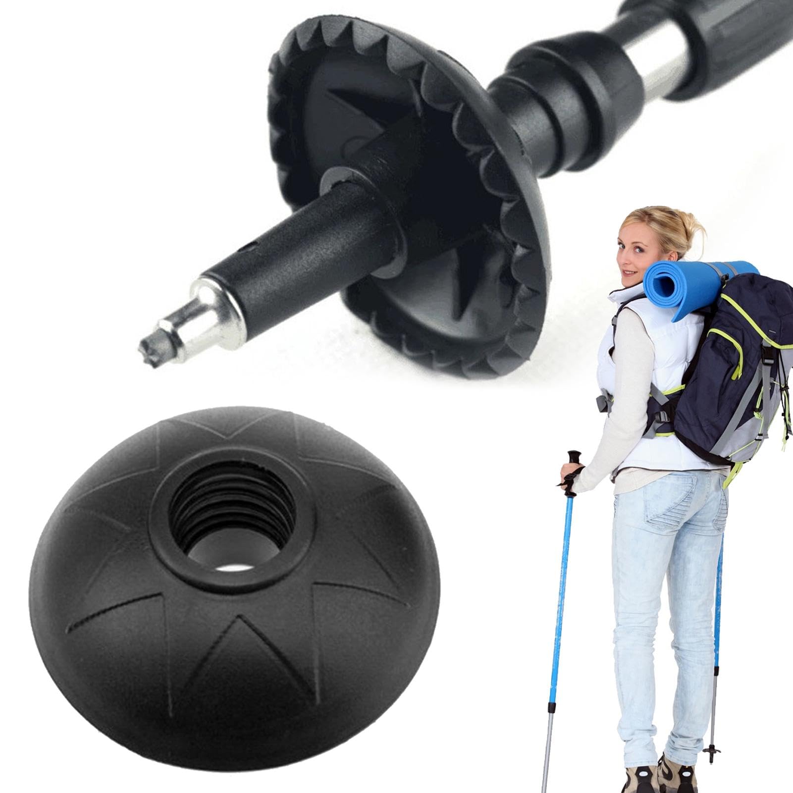 Pare-boue Pour Bâtons De Randonnée - 2 Paniers Ronds En Nylon - Anti-enfoncement Neige, Boue - Accessoire Trek