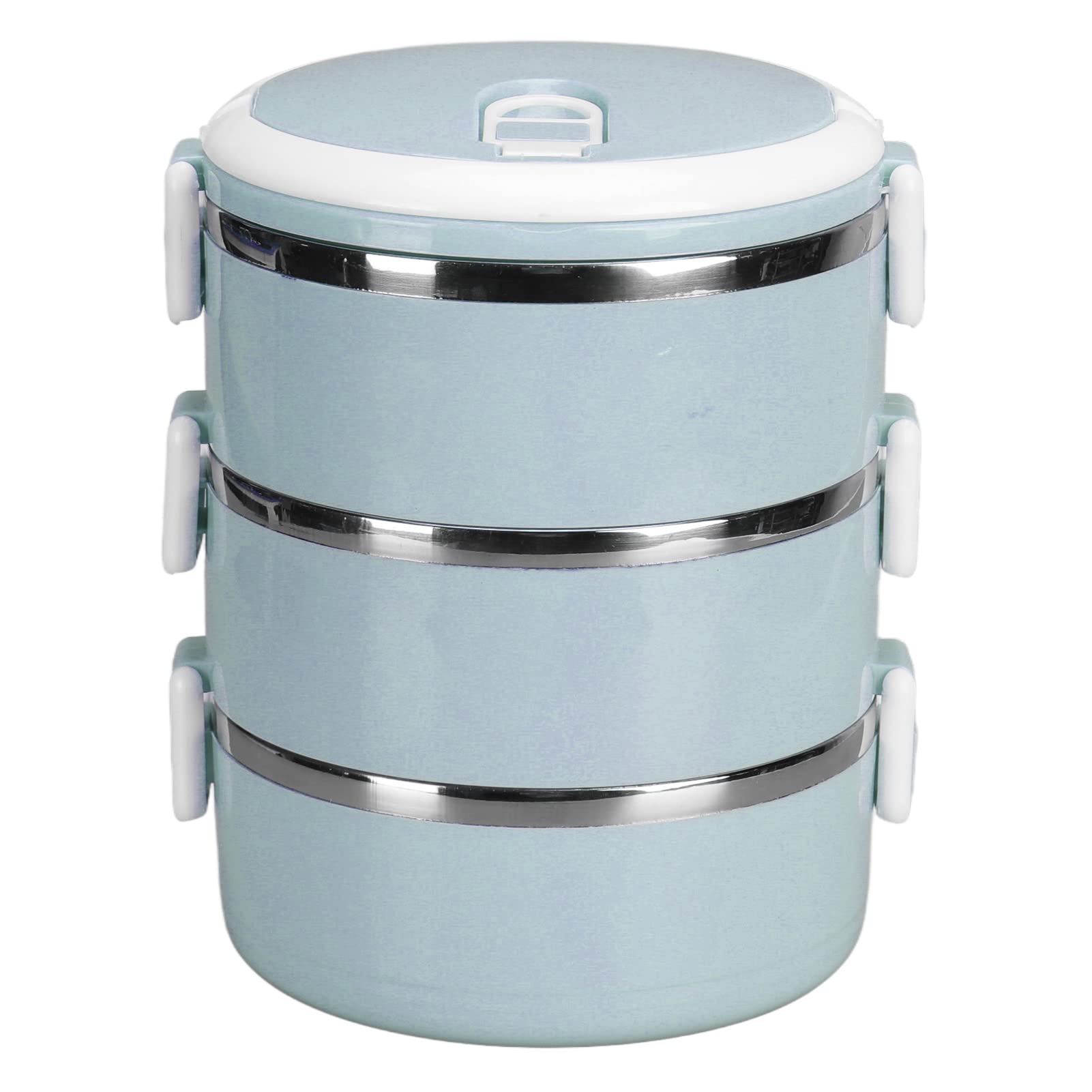 Fiambrera Térmica De Acero Inoxidable – 3 Capas, Mantiene Calor/Frío 2-3 Horas, Asa Plegable