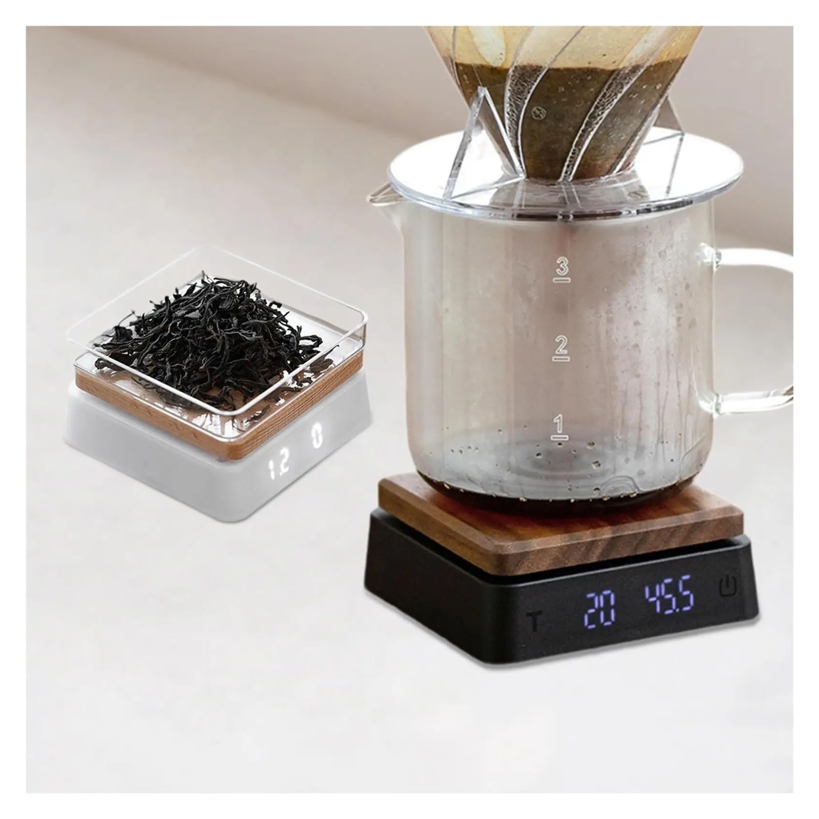Báscula de café con temporizador, cocina compacta precisión, pequeño PDA for el hogar(K)