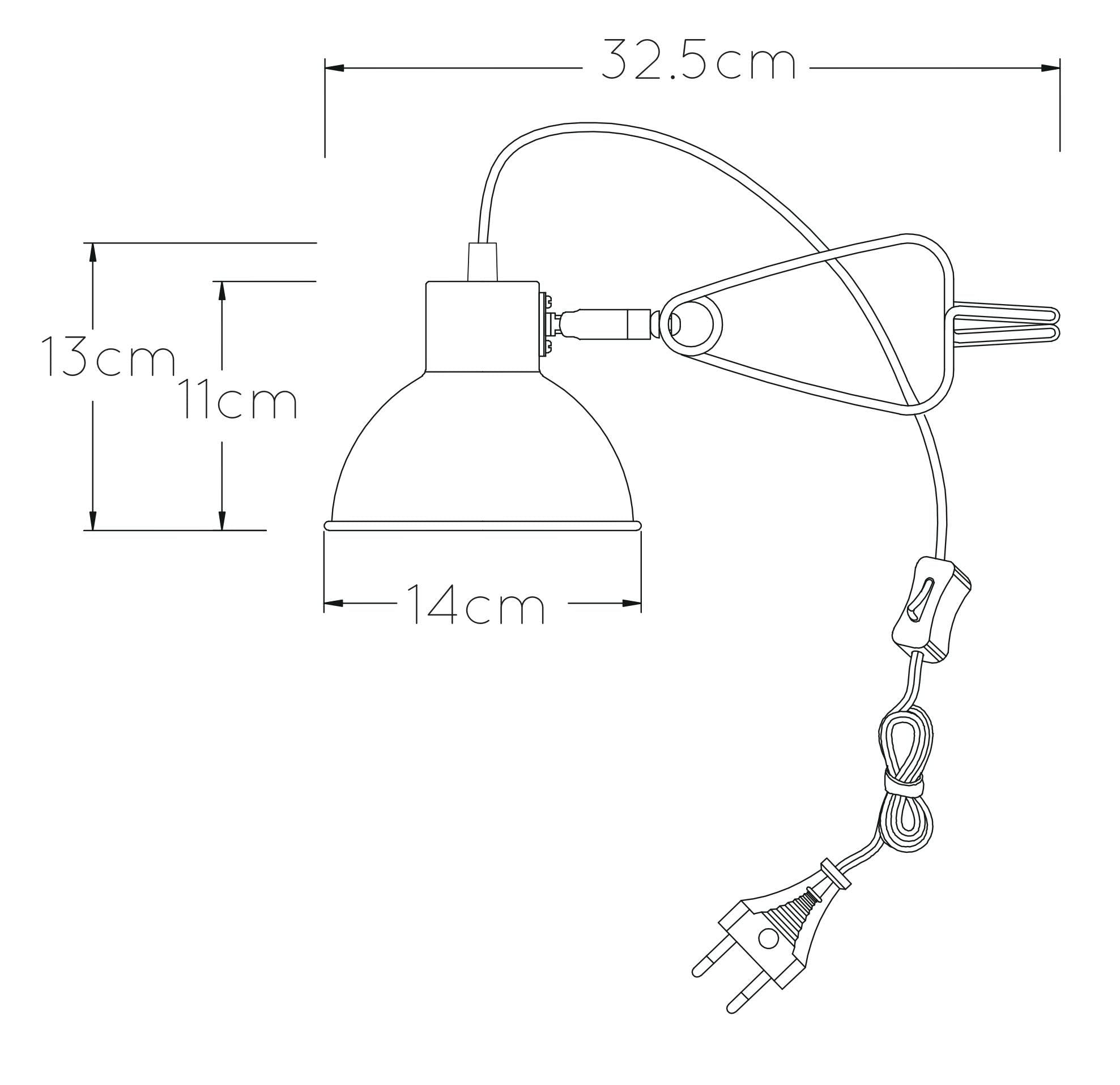 LUCIDE MOYS - Klemmleuchte - 1xE27 - Schwarz