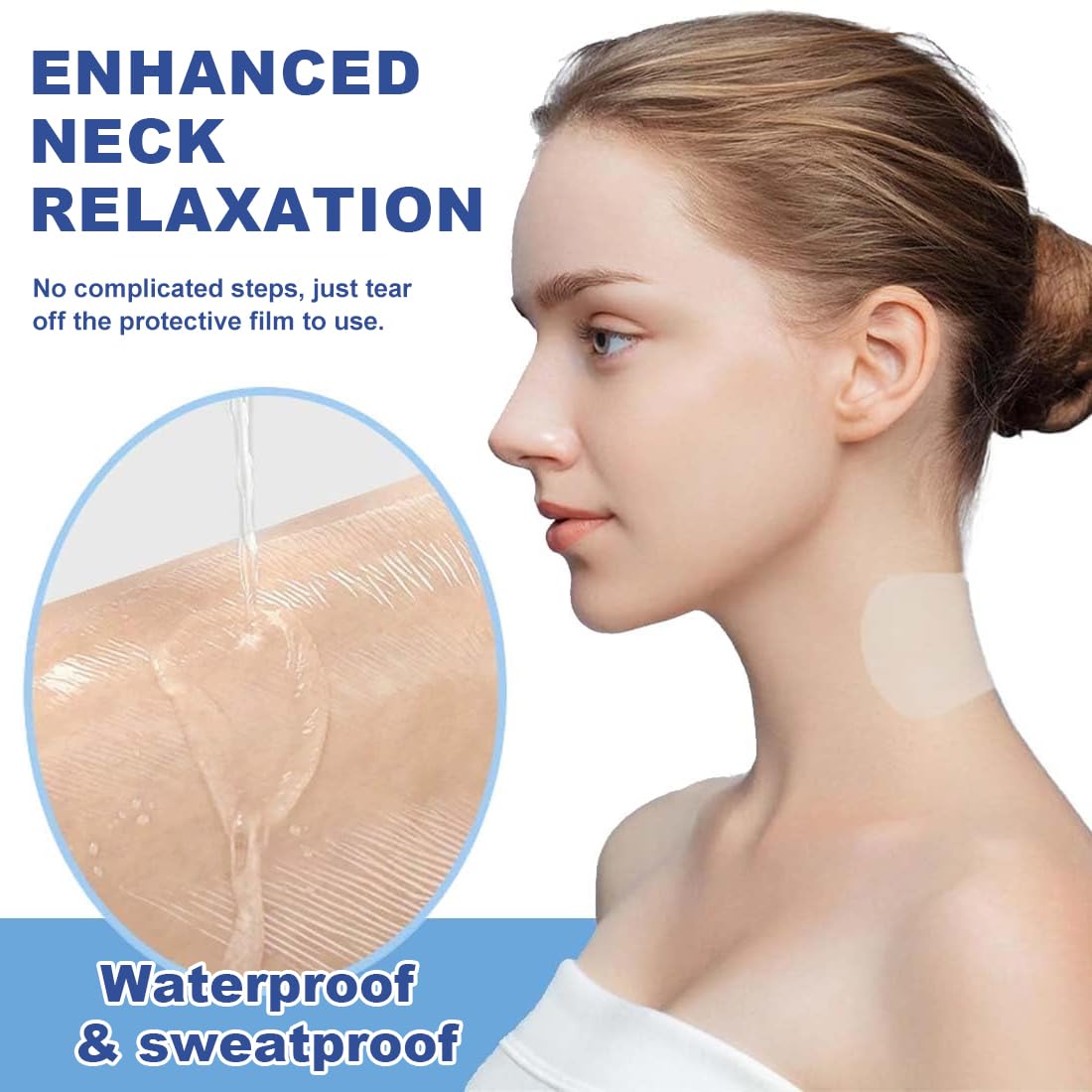 20 Pezzi Nastro Lifting Invisibile per Collo, Effetto Lifting Immediato, Impermeabile e a Lunga Durata