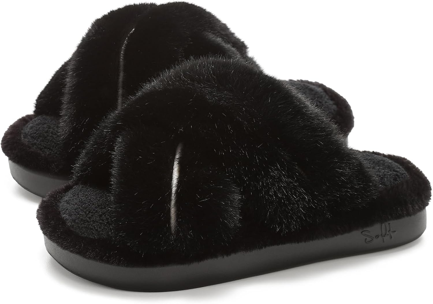 Women's Winter Outdoor Slippers Memory Foam Insulated Fuzzy House Shoes with Non-Slip Rubber Sole for Indoor Outdoor Comfort