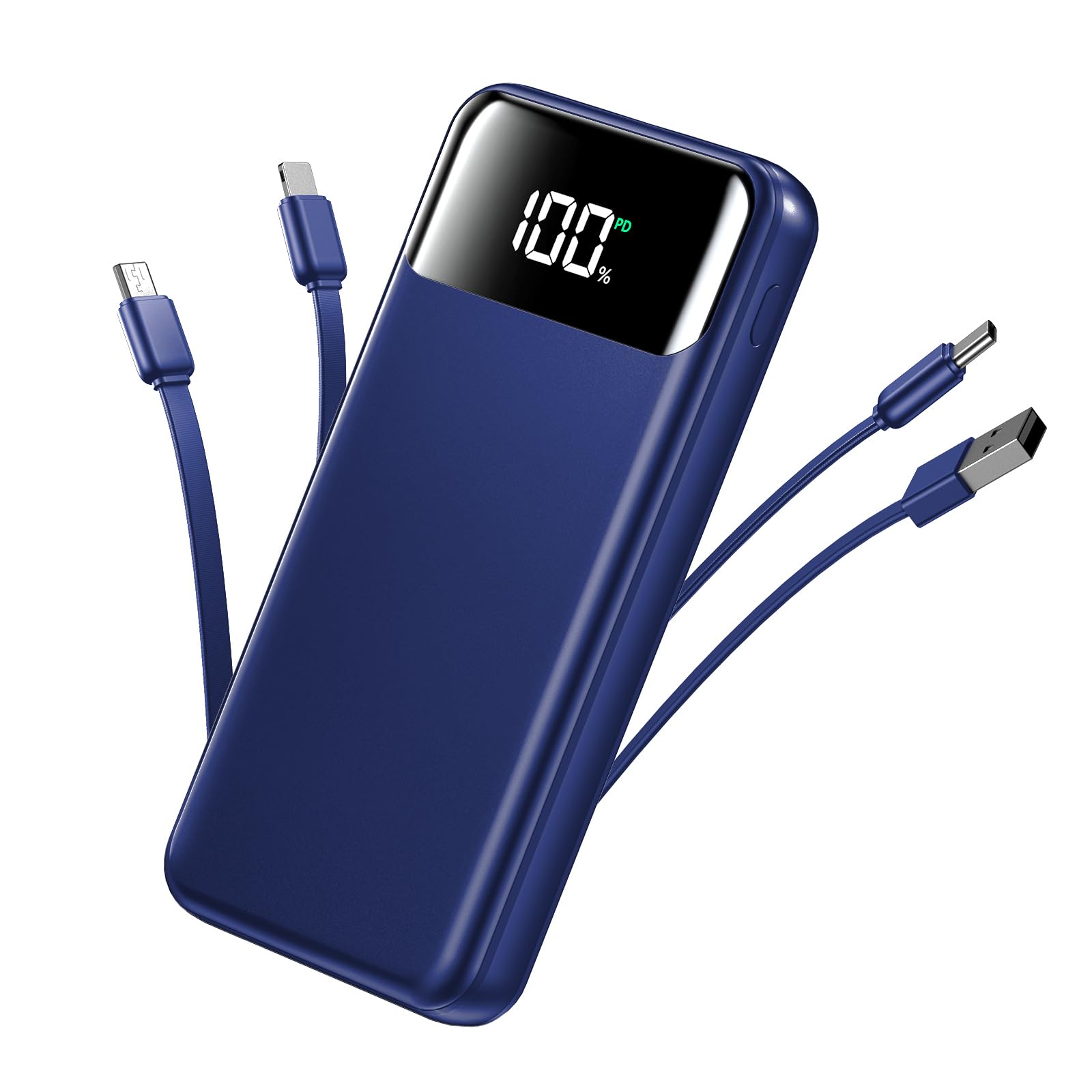 Portable Charger 50000mAh Power Bank with Built in Cables 22 5W Fast Charging Battery Pack Portable Phone Charger