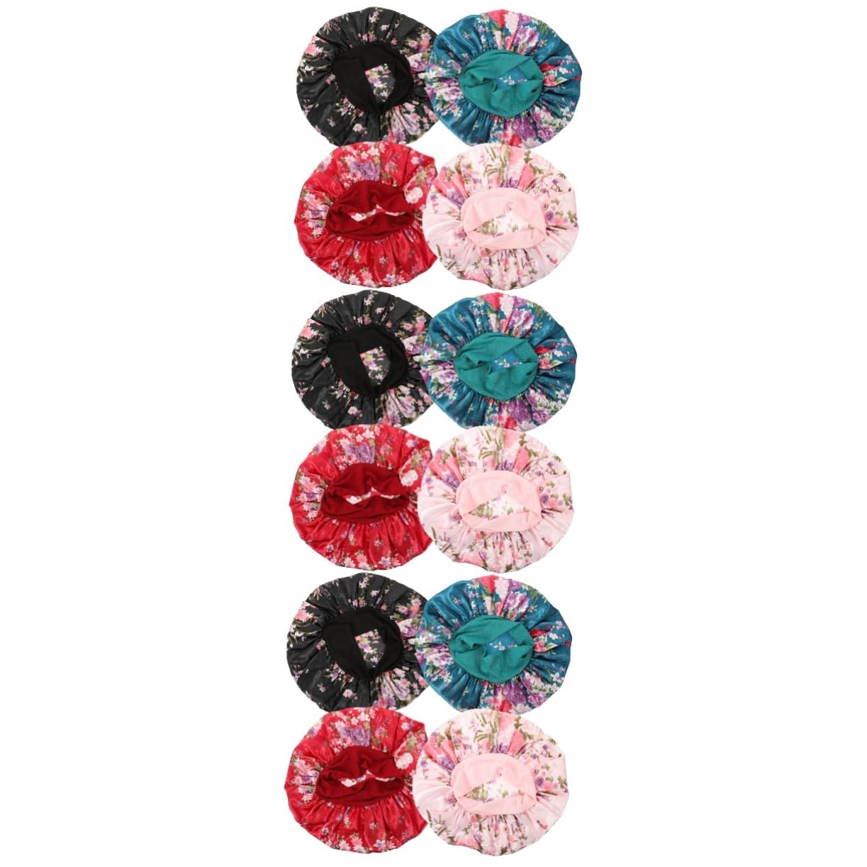 FRCOLOR 12stücke Damen Schlafhaube Atmungsaktive Satin Haarhaube Mit Gummizug Für Lange Haare Locken Und Zöpfe Praktische Kopfhaube Für Nächtlichen Gebrauch Und Weinrot