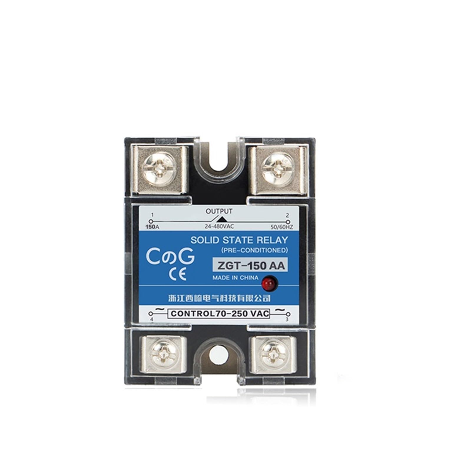 1 Uds SSR-120AA 150AA relé monofásico CA a CA 70-280VAC a 24-480V 120A 150A AA disipador de calor relé de estado sólido(150AA)