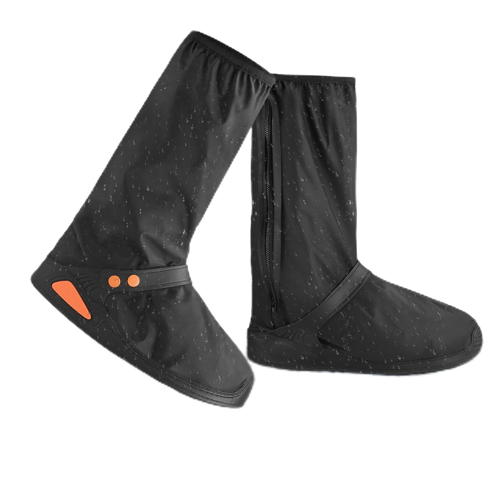 Copriscarpe Impermeabili, Travel Copre Scarpe, Suole Antiscivolo, Design con Cerniera, Riutilizzabili, Lavabile, Soprascarpe Impermeabile Pioggia Neve Fango, Unisex, Bianco - 1