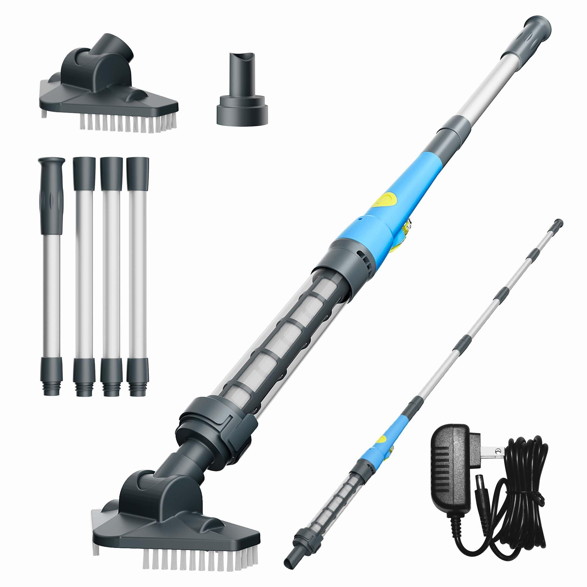 Photo 1 of *Parts Only** Hushlight Hot Tub Vacuum - Cordless Pool Vacuum for Above Ground Pool Rechargeable Stick for Fast Sand & Debris Removal in All Pool Types, Spas & Hot Tubs (Blue)