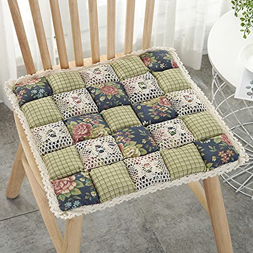 Homerich Anti-Slip Gartenstuhlkissen Europäisch Schaum Küche Stuhlkissen Komfortabel Küche Kissen Sitzkissen Weich Essstuhl Kissen Pad Für Schaukelstuhl Wohnzimmer Restaurant Startseite-T L42xw42cm