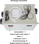INTBUYING Commercial Dehumidifier 264 Pint Ceiling Dehumidifier for Basements, Crawl Space Dehumidification Machine Whole House Dehumidification Equipment Covers up to 1830 sq.ft 110V 1.8KW