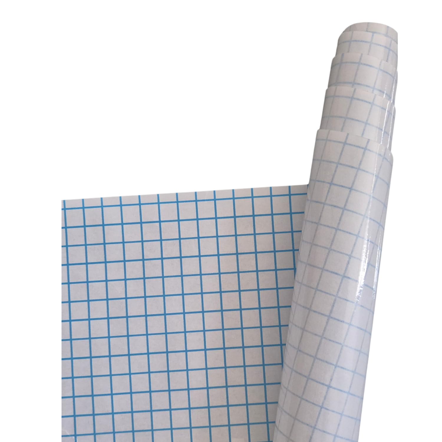 Hydia Clear, Translucent Transparent Self-Adhesive Book Cover Film Roll, Clear Sticky Back Plastic 33Cm X 3M, Blue Grid Backing For Easy Measuring & Cutting, Waterproof, Ideal For Books, School & Documents