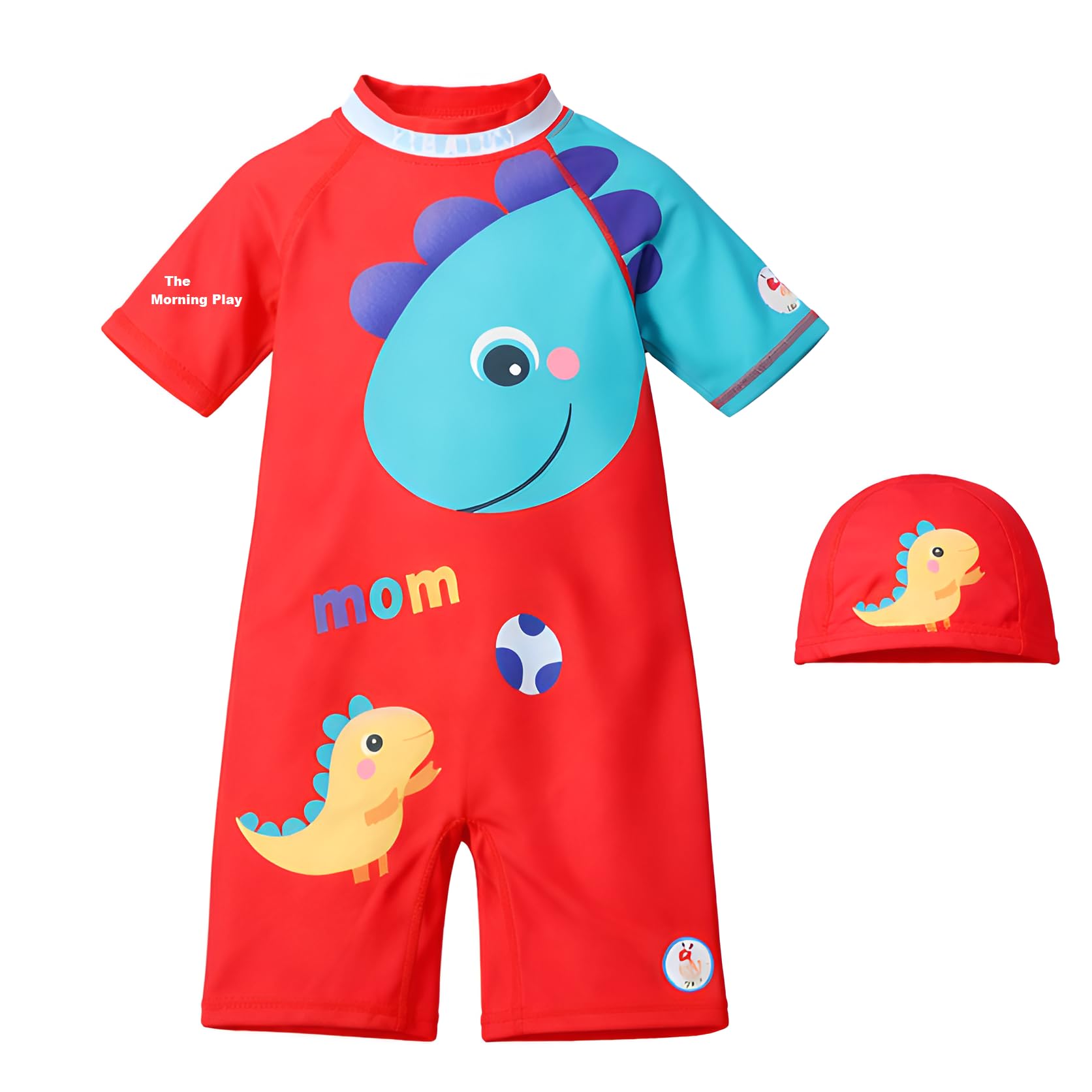 Swimsuit for Boys & Girls with Cap, One-Piece Swimming Costume for Kids, UV Protection Swimwear for Boys & Girls-image-43