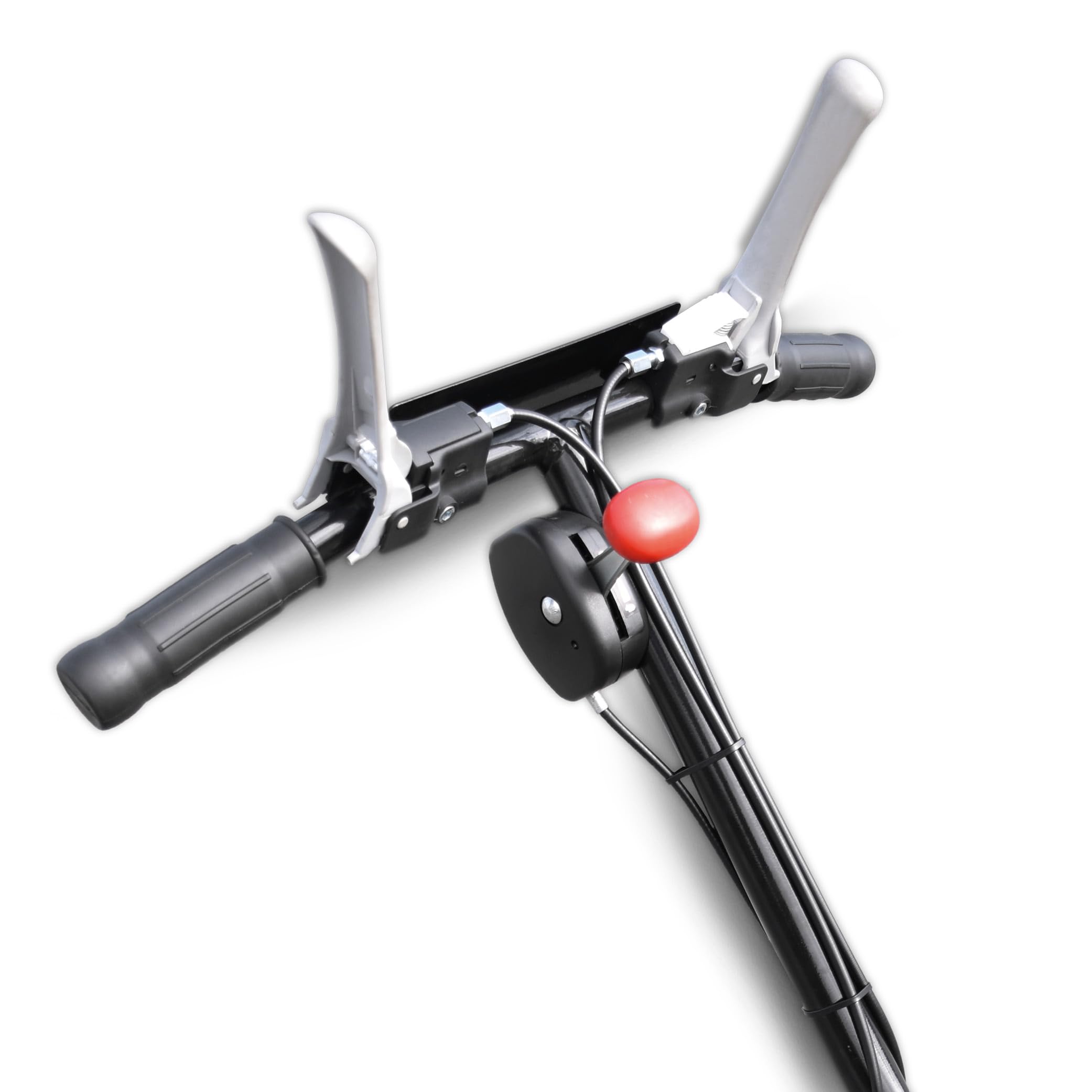 BAMATO Hochgrasschneider GS-200 Kreiselmäher Benzin | Kraftvoller LONCIN Motor mit Radantrieb | 4 Klingen | 580 mm Schnittbreite