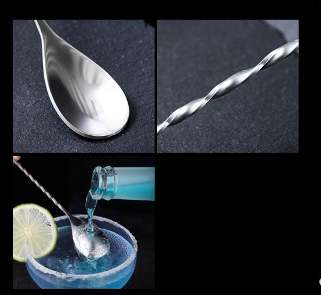 Kit Cocktail Juego de Barman Acero Inoxidable 23 Piezas, Accesorios hogar y Kit Profesional Juego De Coctéles(700ml)