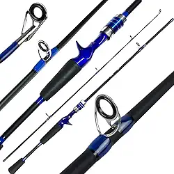 MARURI, VARA PARA CARRETILHA CMIK EM CARBONO AZUL 6'0" (1,80M) 15-35LB - 2 PARTES