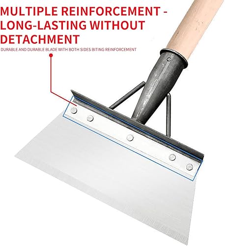 Miniatura 6 de Pala de limpieza de jardín multifuncional, pala plana cuadrada para jardín, pala plana de acero al manganeso, pala plana de acero al aire libre,