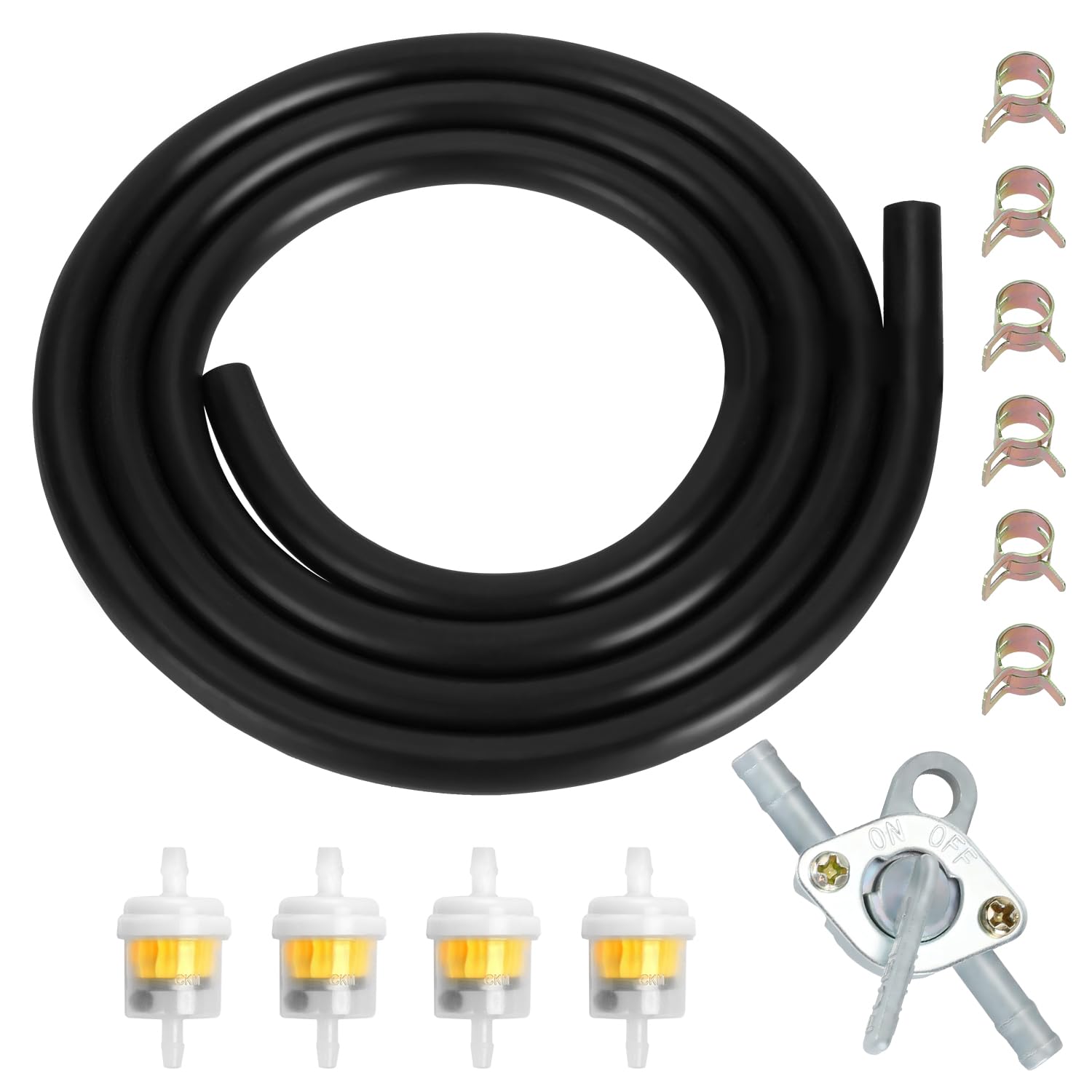 3/16 Inch ID Fuel Line, 3.28FT 5/16" OD Gas Line Hose Compatible with 110cc 125cc Tao tao Coolster Kazuma Baja 50cc 70cc 90cc 150cc 250cc Chinese ATV Quad 4 Wheeler Go Kart Pit Dirt Bike Parts