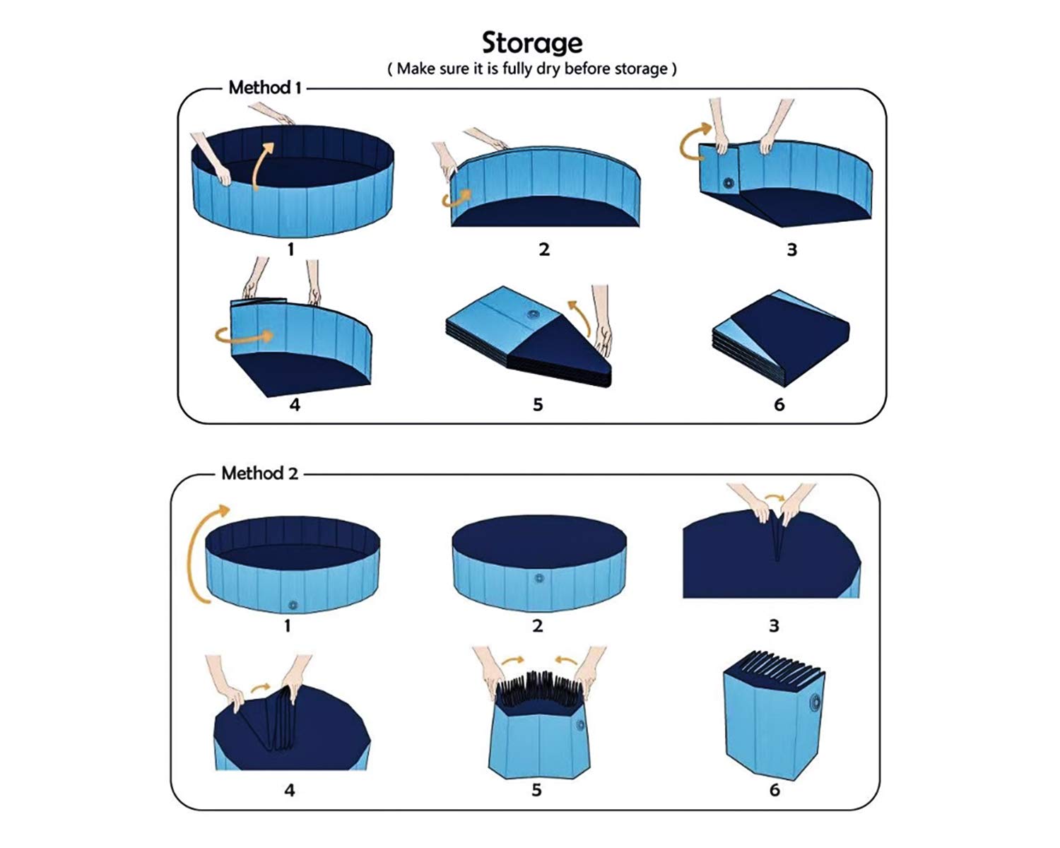 ZX Collapsible Pet Dog Bath Pool, Kiddie Pool Hard Plastic