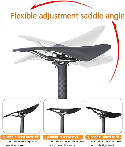 Miniatura 4 de ROADNADO Tija de sillín de carbono de 27.2  30.8  1.244 x 13.780 in  15.748 in, poste de asiento de bicicleta MTB fibra de carbono para bicicleta de