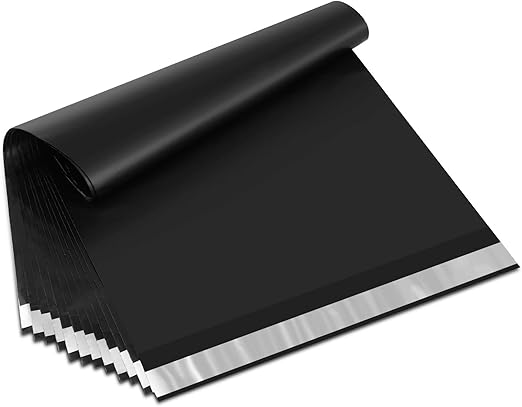 UCGOU Poly Mailers 10x13 Inch Black 200 Pack Shipping Bags #4 Strong Mailing Envelopes Boutique Packaging Postal Self Seal Adhesive Waterproof and Tear Proof Small Business for Clothes,Books
