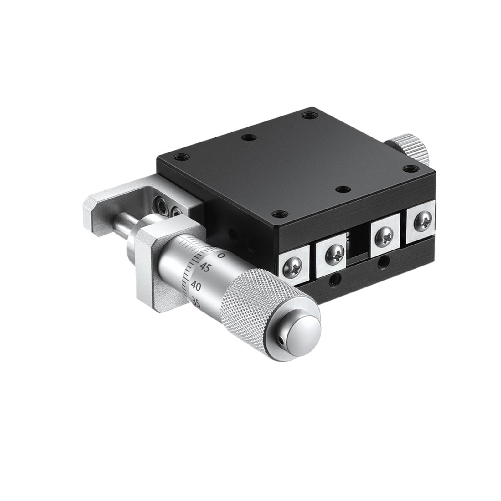 IGNVXMGKP X Axis 40/60/90/100/120mm Linear Guides Mi/ni Manual Displacement Platform Micrometer CNC Optical Sliding Table(LGX60,Left)