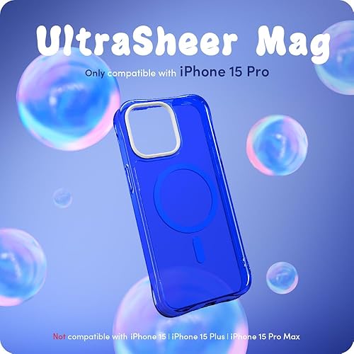 Miniatura 10 de CYRILL UltraSheer Mag - Funda protectora para iPhone 15 Pro (2023), color amarillo neón y verde, transparente, tintada brillante, para hombres y