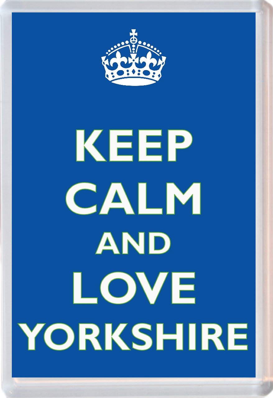 Baked Bean Store Multicolor Keep Calm And Love Yorkshire - Novelty Jumbo Fridge Magnet