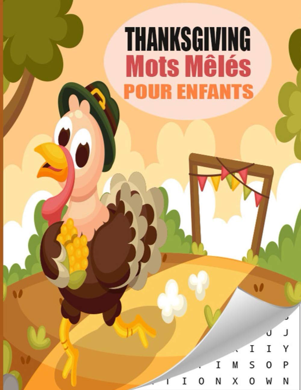 Thanksgiving Mots Mêlés Pour Enfants: Jour de l'action de grâce pour enfants ( Vocabulaire Anglais) | Jeu de 50 grilles avec solutions | idée de cadeau fille et garçon