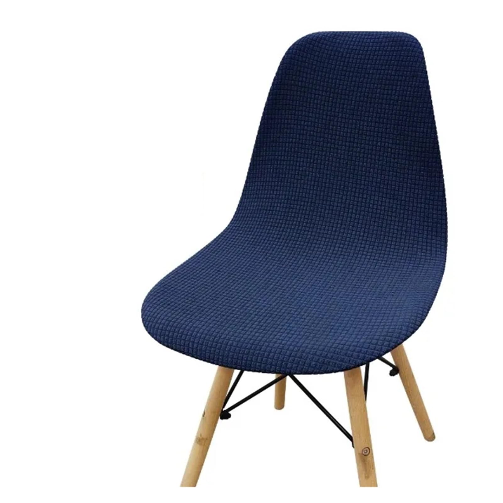 SHBHWS Waterproof Jacquard Chair Cover Stretch Washable Short Round Back Covers Dining Room Adjustable Seat for Hotel, Banquet(Blue2)