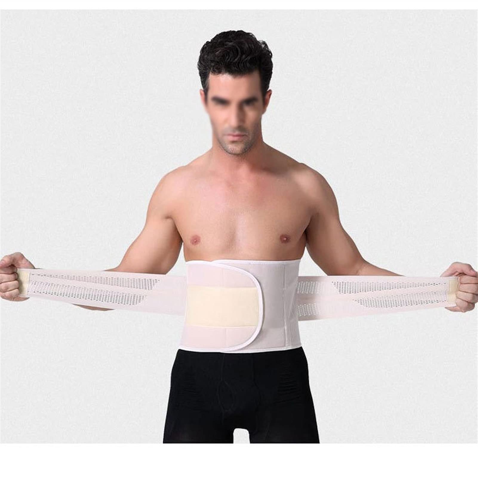 Lumbar Back Brace Correas traseras ajustables dobles para el cinturón de soporte del núcleo inferior Alivio del dolor de la cintura Compresión extra transpirable Se adapta a hombres y mujere