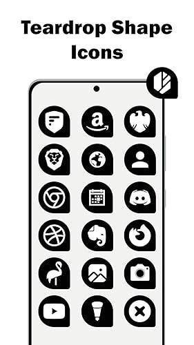 Teardrop Black - Icon Pack
